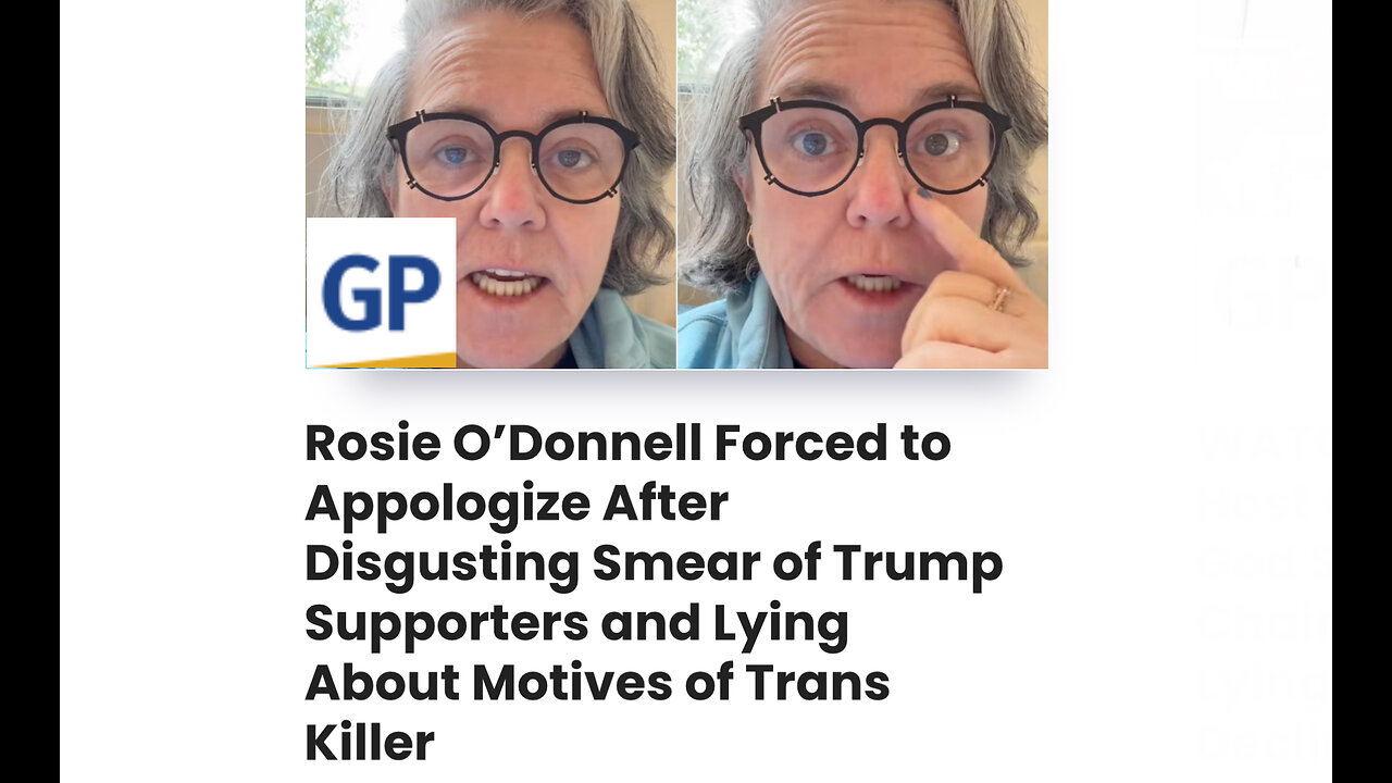 Rosie O’Donnell Forced to Appologize After Disgusting Smear of Trump Supporters