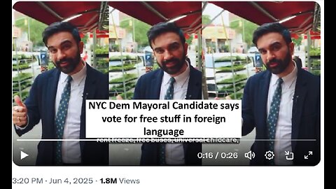 Dem mayoral candidate Zohran promises free stuff in foreign language in political add