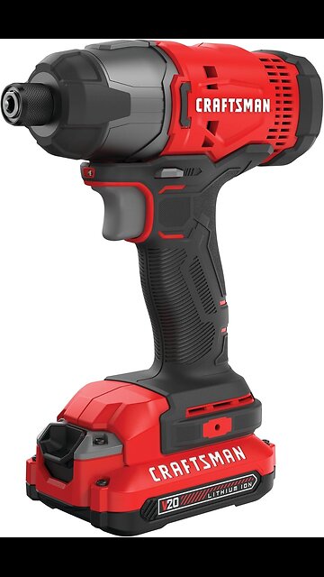 CRAFTSMAN 20V MAX Impact Driver Kit, 1/4 Inch, 2,800 RPM, LED Work light