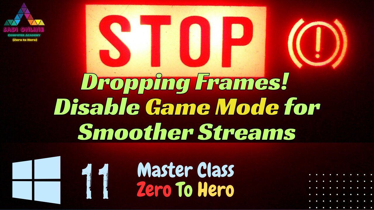 Stop Dropping Frames! Disable Game Mode for Smoother Streams