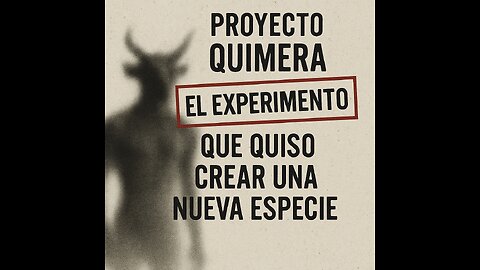 PROYECTO QUIMERA: El Experimento que Quiso Crear una Nueva Especie