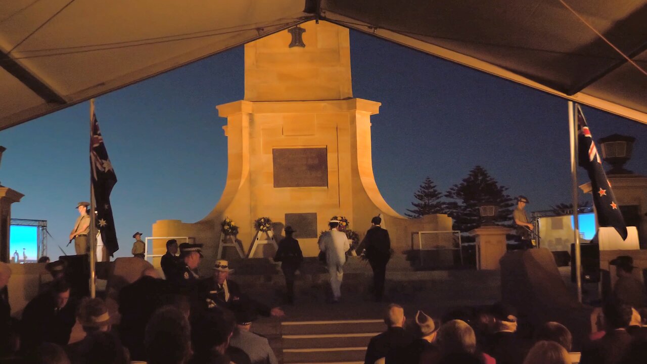 ANZAC Day Dawn Service at Fremantle War Memorial Western Australia