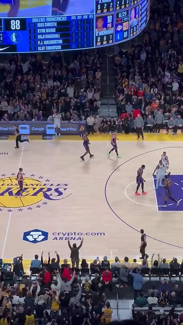 lakers Luka to Lebron to Luka to Lebron to Luka to BRON FOR THREE