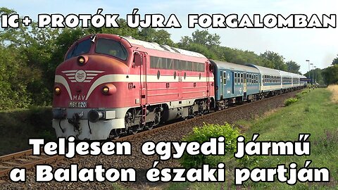 2025.08.02. Igazán egyedi járművek. Az ICplusz prototípus kocsi (20-91-400) forgalomban a Balatonnál