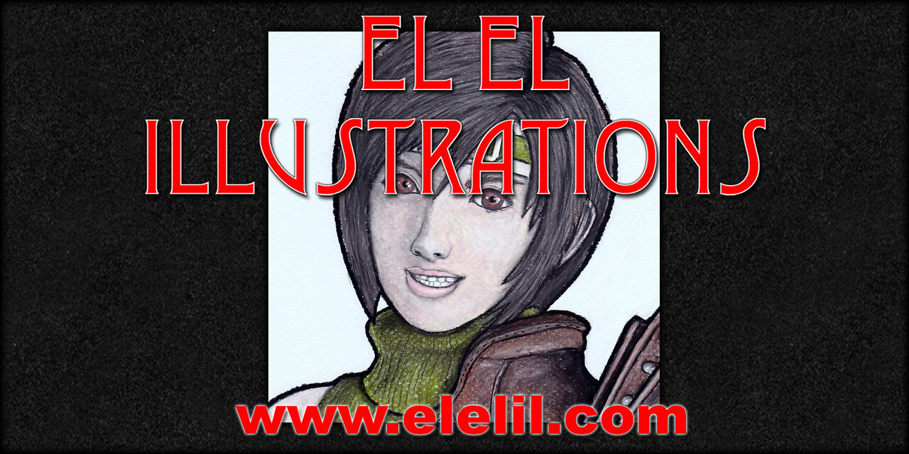 Drawing Yuffie from Final Fantasy 7 in Pastel