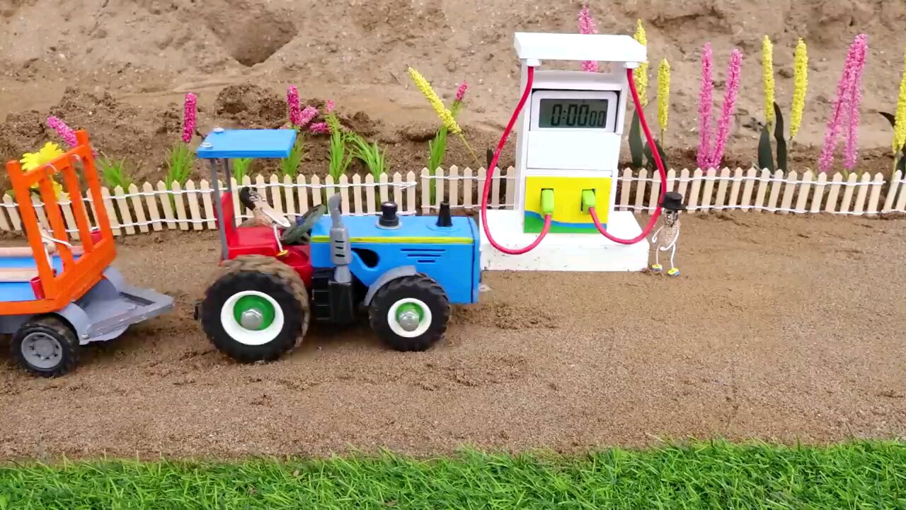 Diy_tractor_making_bulldozer_repair_train_railway___Excavator_Crawler_Crane_and_Construction_Trucks