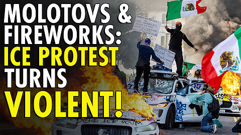 As L.A. police attacked by violent rioters with with fireworks, media claims "Mostly Peaceful"