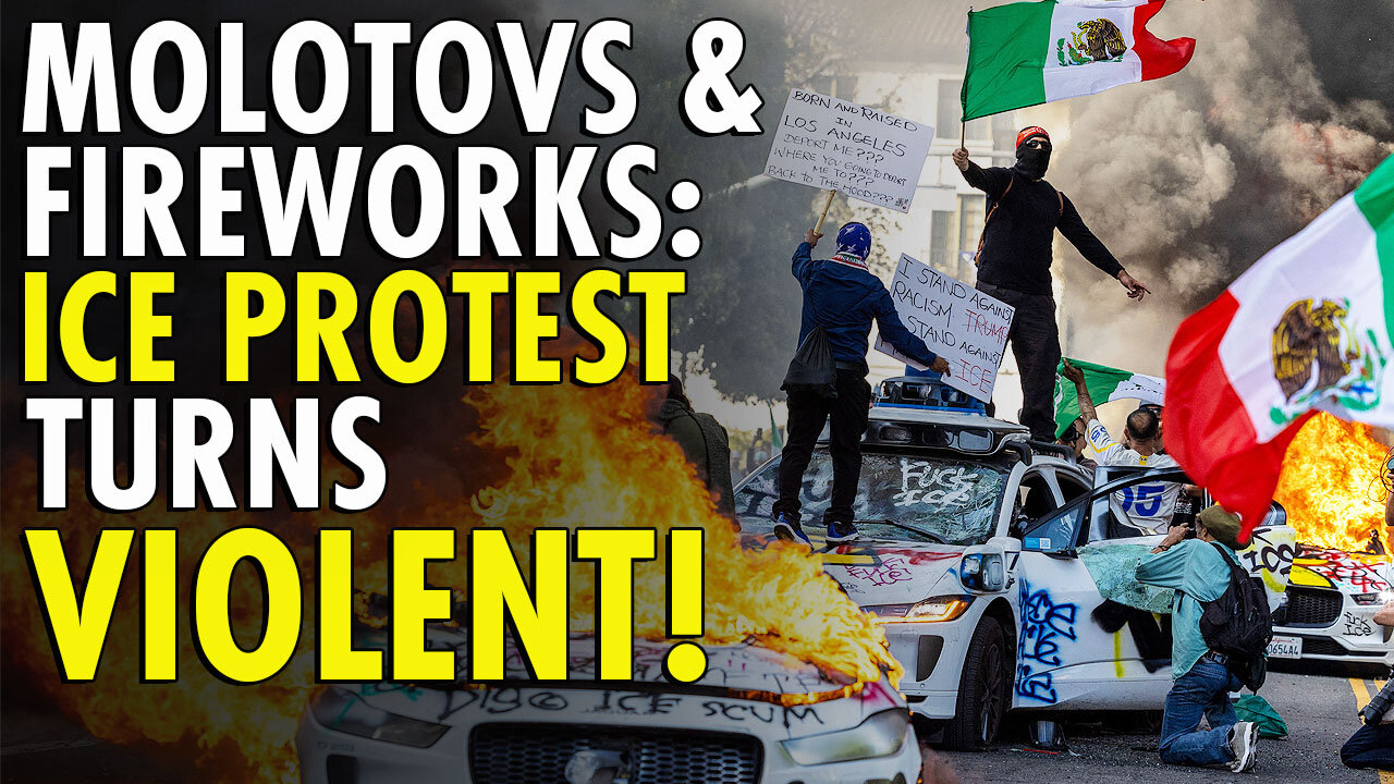 As L.A. police attacked by violent rioters with with fireworks, media claims "Mostly Peaceful"