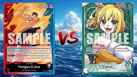 One Piece TCG Red Blue Ace VS Carrot!!