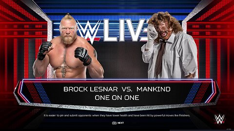 WWE 2k24 Brock Lesnar vs Mankind