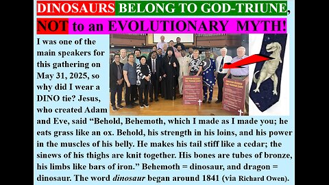 WHY SHOULD CHRISTIANS PROMOTE DINOSAURS?