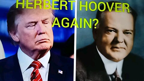 Update! Herbert Hoover Again? Stock Market Down!