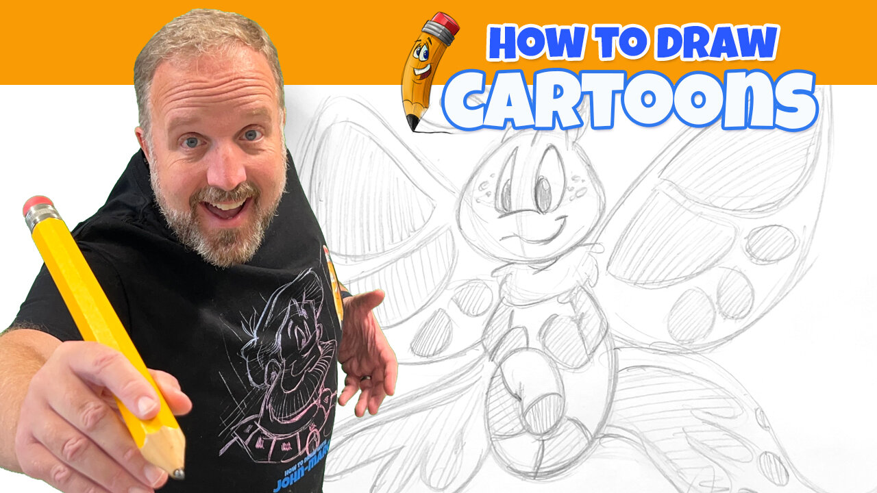 How to Draw a Cartoon Butterfly