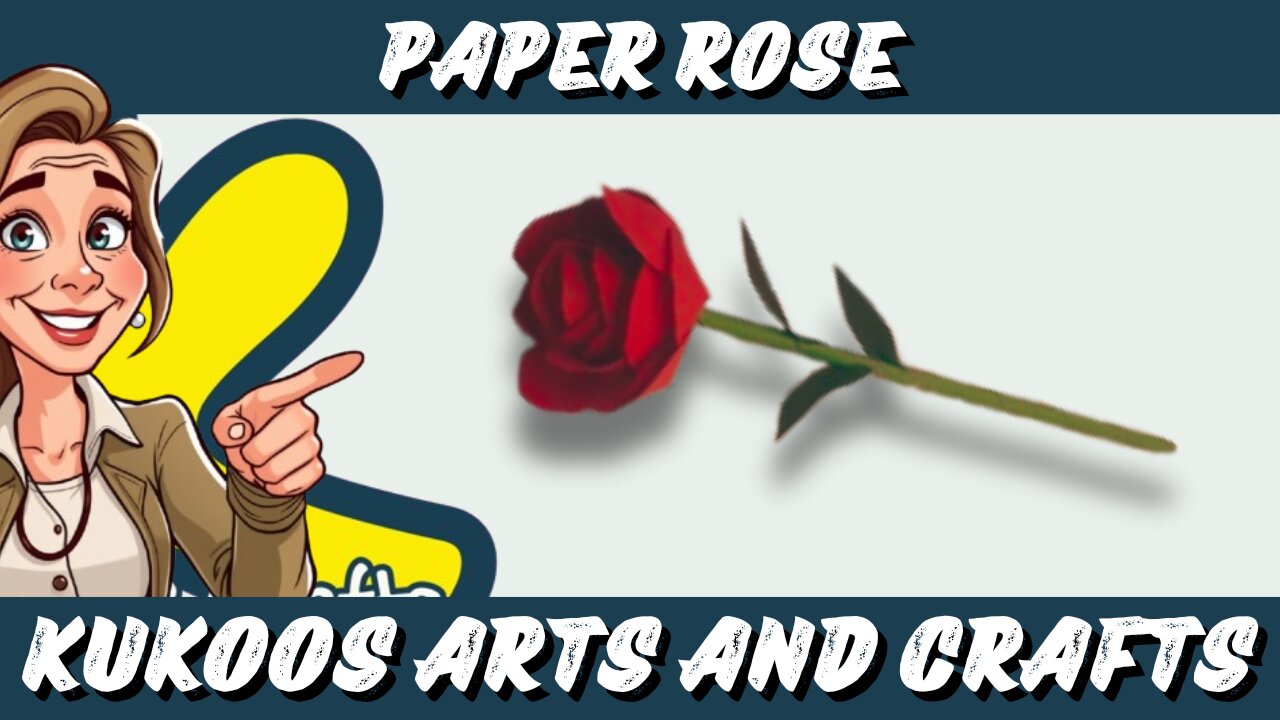 How to Make a Paper Rose with Stem | Realistic DIY Paper Flower Tutorial
