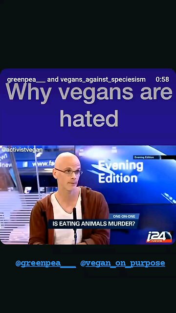 One minute highlight from Gary Yourofsky's rare and famous TV interview.😮🤔😁TV Gold 😂