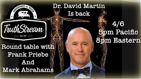 Restream with Dr David Martin Round table on Covid with Frank Priebe and Mark Abrahams. (First hour of round table with David)