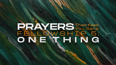 One Thing | Ron Tucker | May 24. 2025