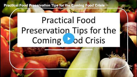 "Essential Food Preservation & Storage Tips for Crisis Preparation"