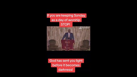 If you keep Sunday as a day of worship STOP 🛑 in the name of Jesus!