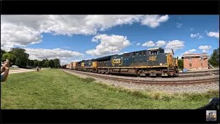 CSX Train Meet from Berea, Ohio August 30, 2025 Anamorphic Lens on GoPro 13