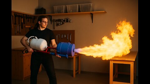 Turning Up the Heat: DIY Flamethrower in Action!