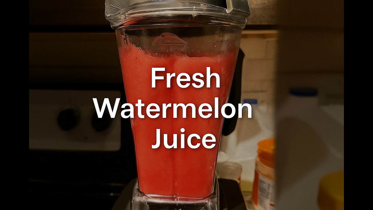 Making Fresh Watermelon Juice 🍉🧃☀️