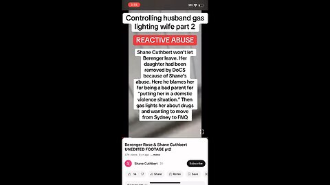Shane Cuthbert exposed gas lighting wife Berenger Rose PART 2