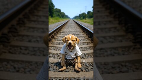 Poor Puppy got thrown off the train🥺, frnds laughed, Puppy Heart broken