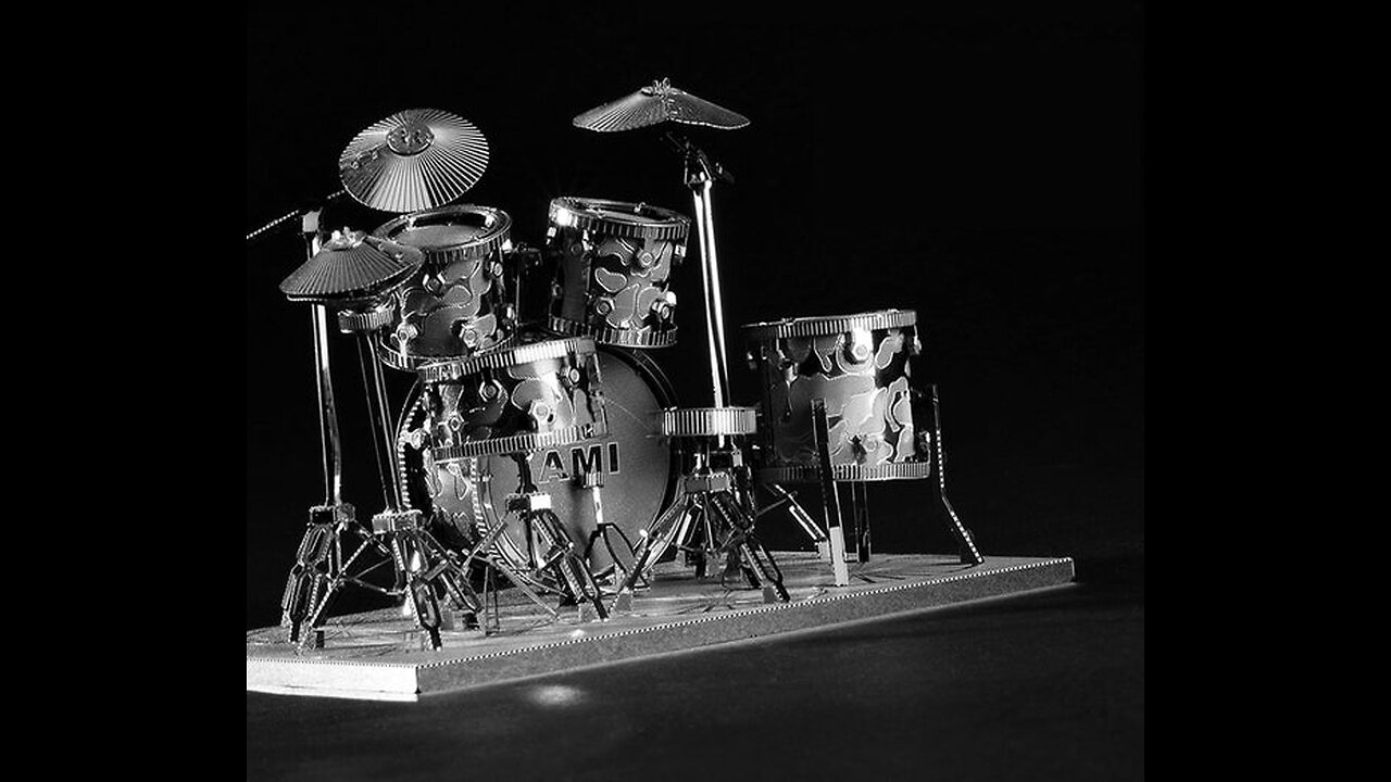 3D Metal Craft Cast Drum Set Puzzle, with Sophisticated Laser Cut, Best Gift for Kids and DIY Fan
