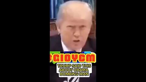 TRUMP SAID THIS ABOUT OBAMA BOMBING IRAN