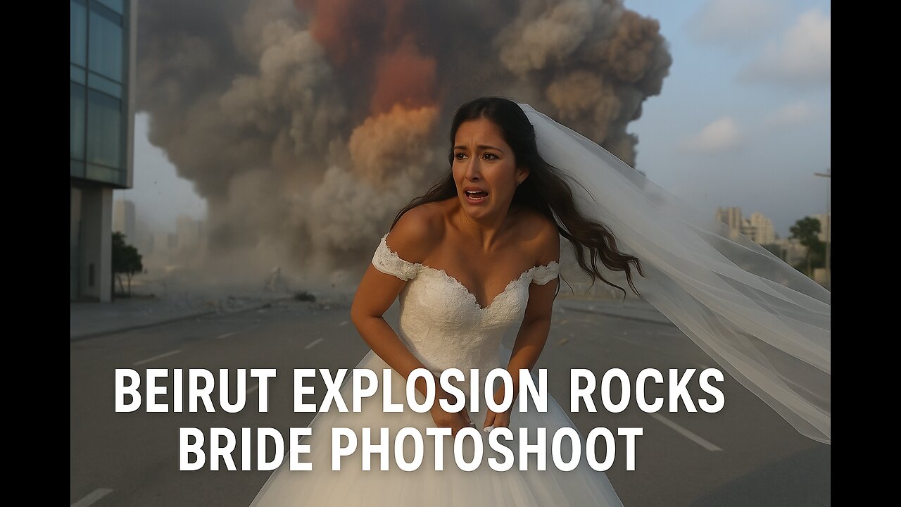 WEDDING PHOTOSHOOT ROCKS BY BEIRUT EXPLOSION