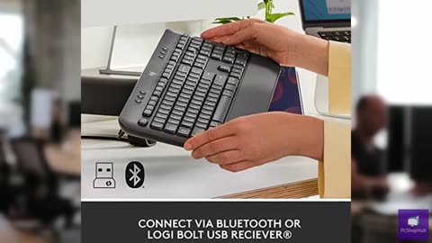 Logitech Signature K650 Comfort Full-Size Wireless Keyboard with Wrist Rest, BLE