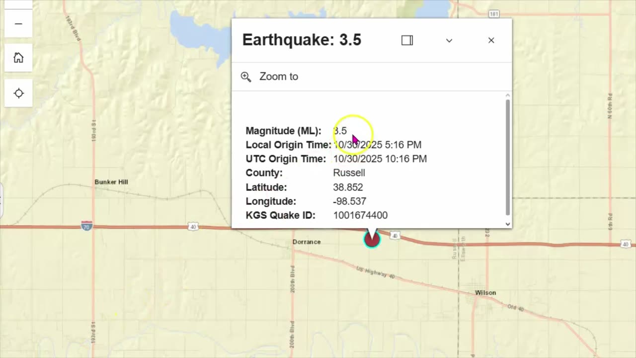2.8 Quake Hits Wilson, KS! USGS Full Report