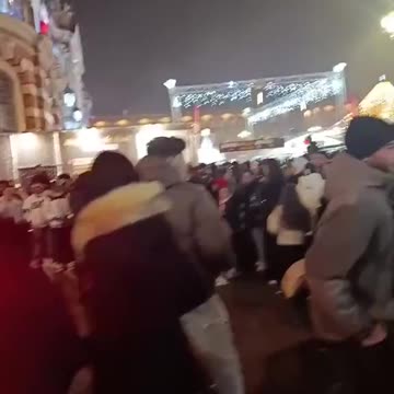 Islamic celebrations and Arabic music outside the Christmas markets in Toulouse, France.