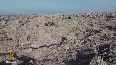 Drone footage shows Gaza in ruins after 15 months of war
