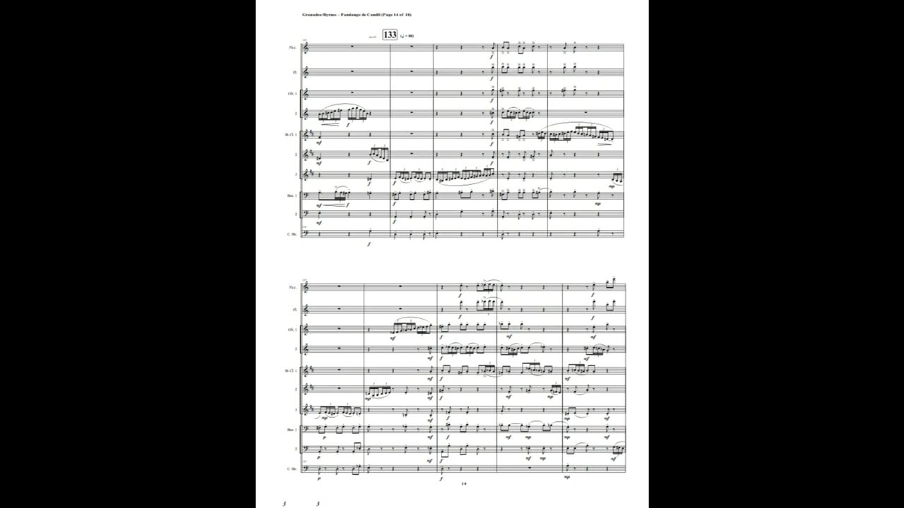 Enrique Granados – El Fandango de Candil (Woodwind Choir)