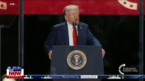 President Trump honors Charlie Kirk, speaks at memorial