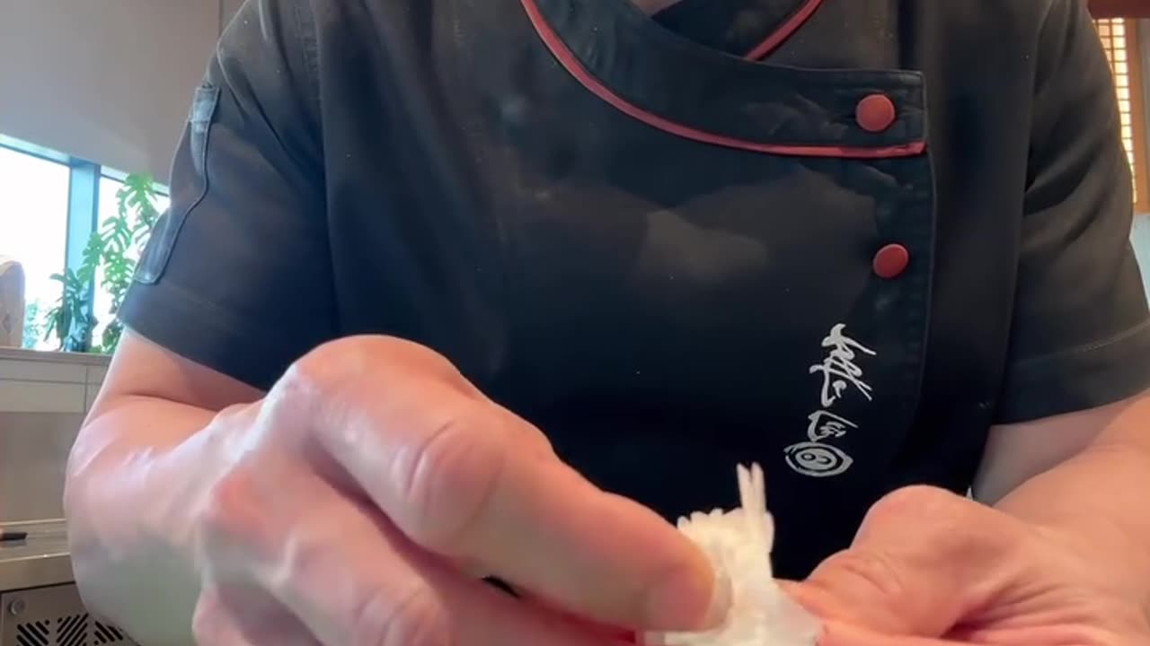 Make a butterfly from small radish