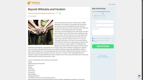 Sign @newguy's petition to get Wikitubia shut down