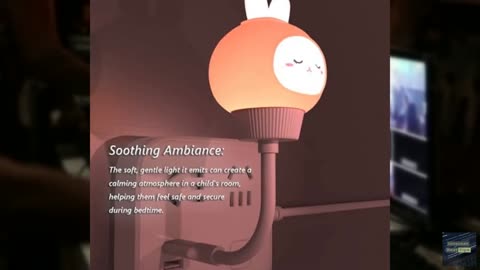 housailei Cute Rabbit Lamp,Voice Controlled Night Light,USB-Powered Sound Activa