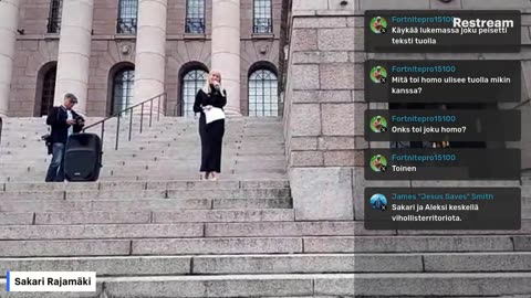 Rasismin vastainen mielenosoitus eduskuntatalolla