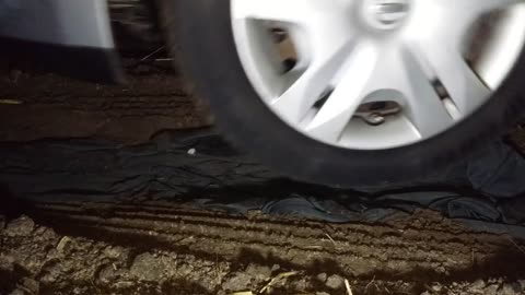 Running Over a Nike Sweatshirt