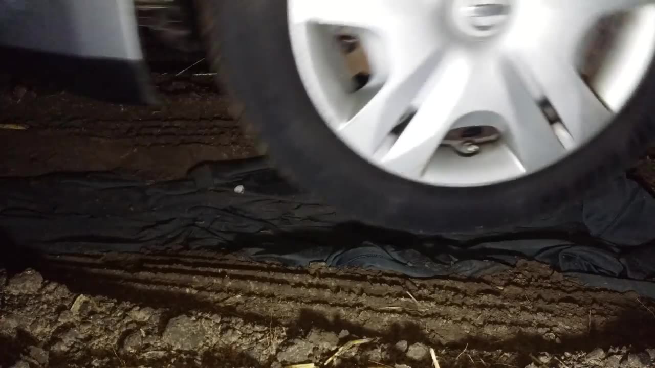 Running Over a Nike Sweatshirt