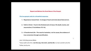 The True Gospel Calls for a Threefold Response