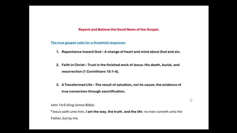 The True Gospel Calls for a Threefold Response