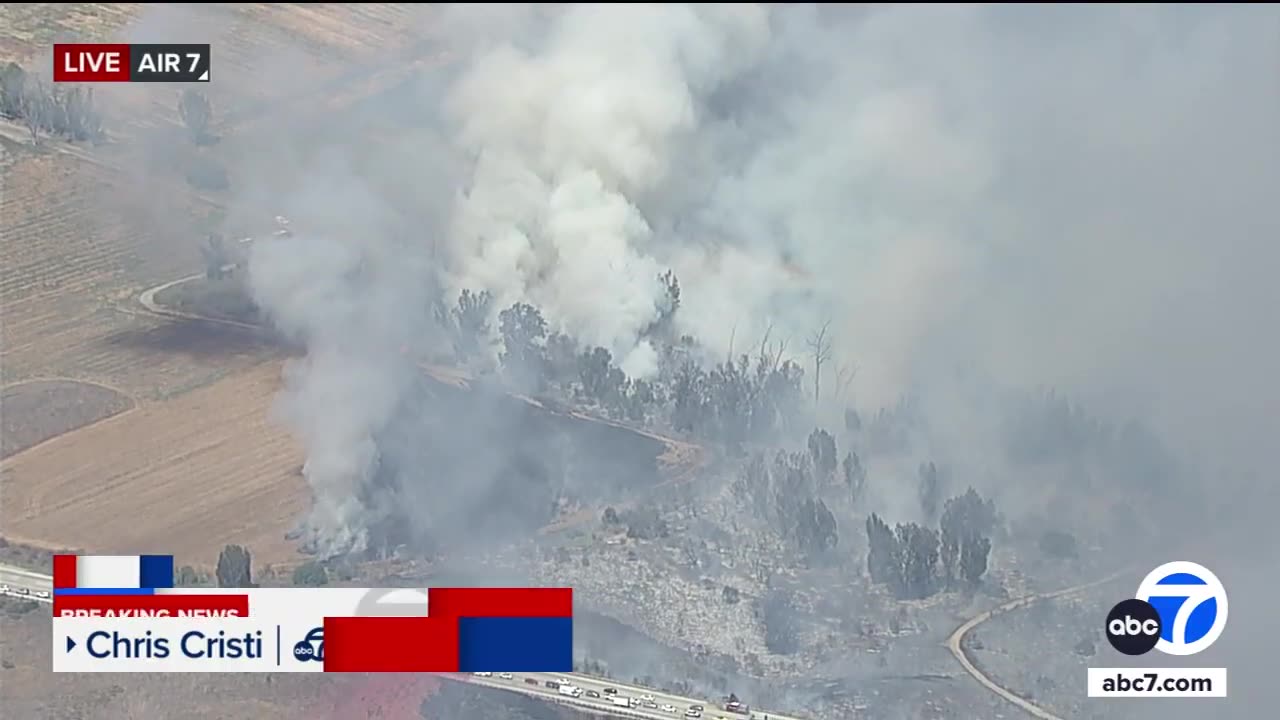 Fire in Chino Hills, California