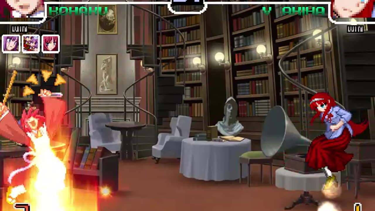 Hisui, Kohaku, and the Mech Hisuis (Me) vs Akiha Vermillion