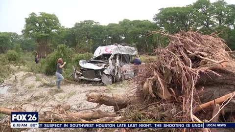 Texas flooding: Heavy debris seen in Guadalupe River