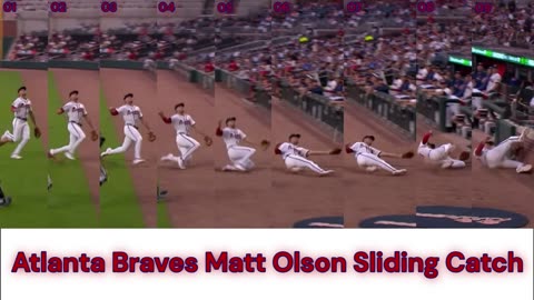 Prototype 214: Atlanta Braves Matt Olson Sliding Catch