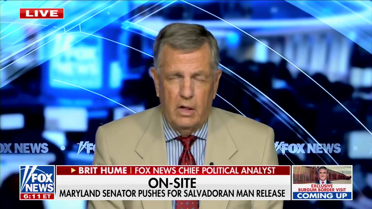 Brit Hume Identifies Who's Pushing Democrats To Bring Abrego Garcia Back